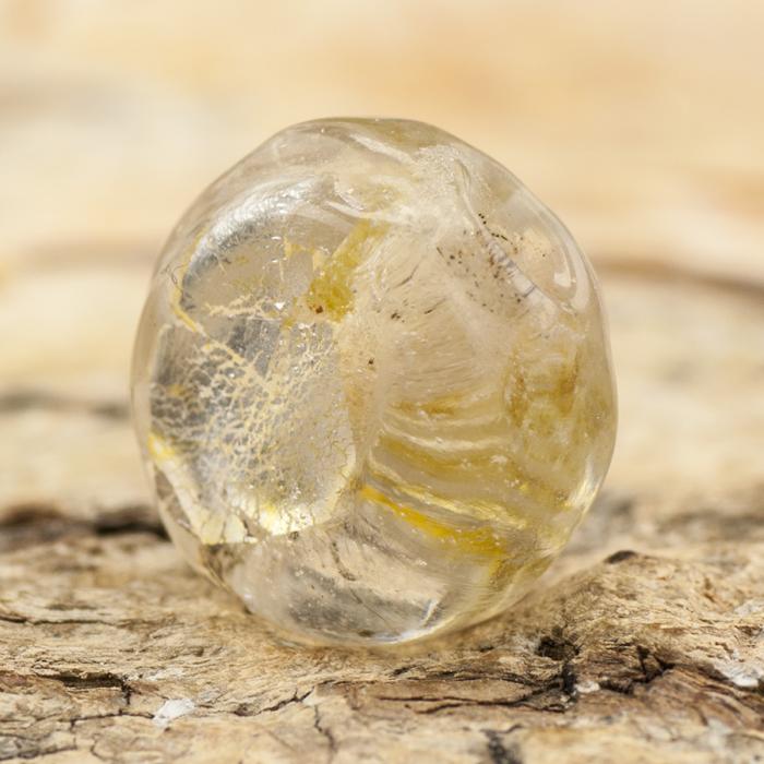 Glaspärla Puck 11 mm, Champagne (5st)
