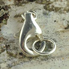 Lås karbinhake 11x6 mm, Silver 925 (st)