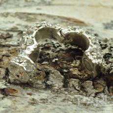 Magnetlås Lyx med strass, Silverfärg (st)