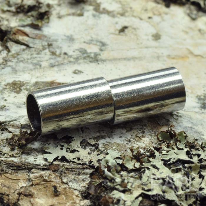 Magnetlås rund 6 mm, Platinafärg (st)