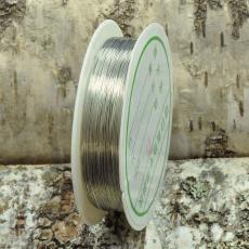 Koppartr&aring;d 0,3 mm, Silverf&auml;rg (25 m)