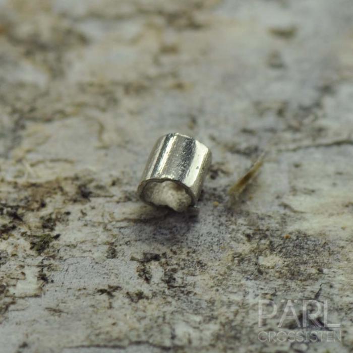 ***Klämpärla avlång 1,5 mm, Metallfärg (100st+)