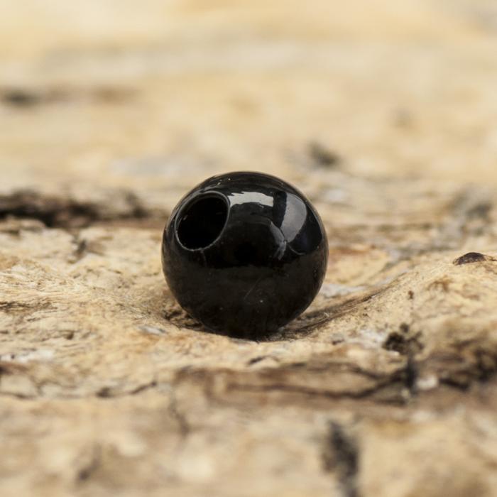 Rund akrylpärla 4 mm, Svart (100st)