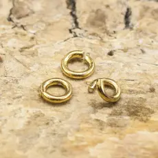 Ring öppningsbar i Rostfritt stål Guldpäterad 18K 3,2 mm (10st)
