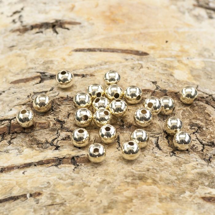 Rund metallpärla 5 mm, Silverfärg (30st)