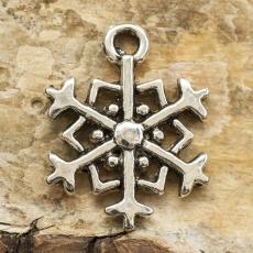 Berlock Snöflinga 14x18 mm, Antiksilver (10st)
