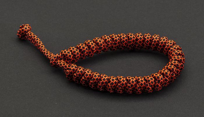 Paracord 550, Black Sofit Orange Snake (meter)