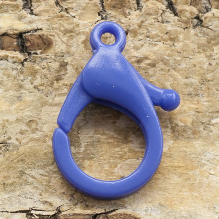 Karbinhake i plast 25x17 mm, Blå (2st)