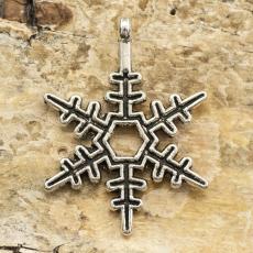 Berlock Snöflinga 18x24 mm, Antiksilver (5st)