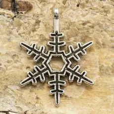Berlock Snöflinga 18x24 mm, Antiksilver (5st)