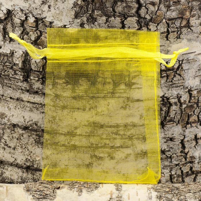Tygpåse organza 7x9 cm, Gul (st)