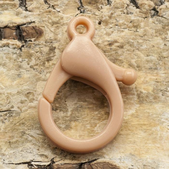 Karbinhake i plast 25x17 mm, Beige (2st)