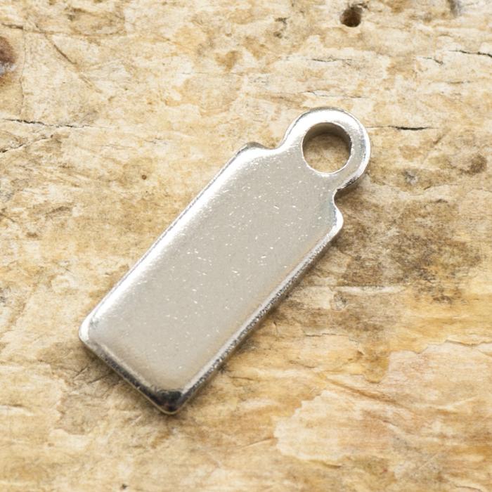 Tag Rektangel i Rostfritt stål 11x4 mm (5st)
