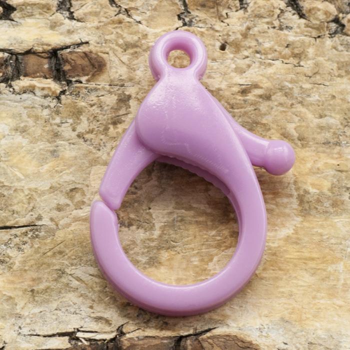 Karbinhake i plast 25x17 mm, Mauve (2st)