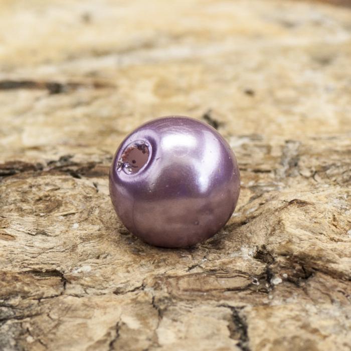 Vaxad glaspärla 6 mm, Ljus ljung (40st)