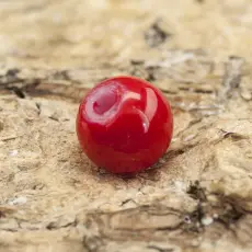 Lackad glaspärla 4 mm, Röd (60st)
