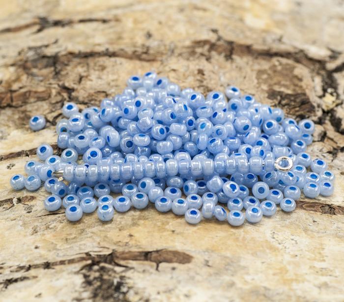 Seed Beads opak lustered 2,6 mm, Ljusblå (20g)