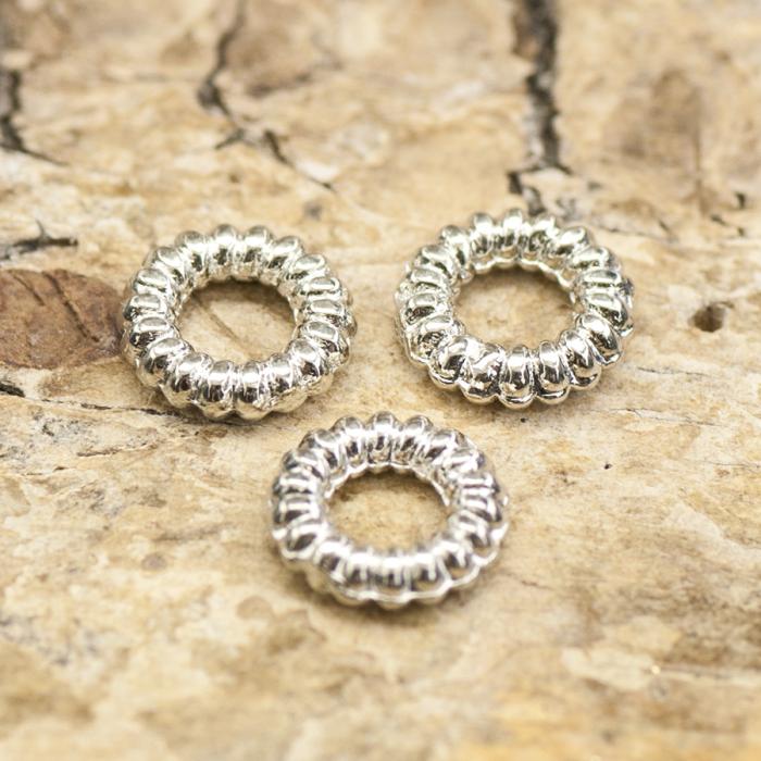 Sluten ring 4,5 mm, Silverfärg (40st)