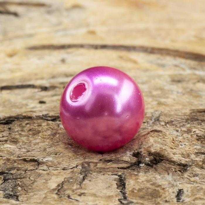 Vaxad glaspärla 8 mm, Pastellrosa (20st)
