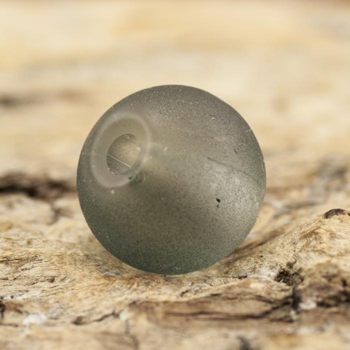 Frostad glaspärla 6 mm, Grå (40st)