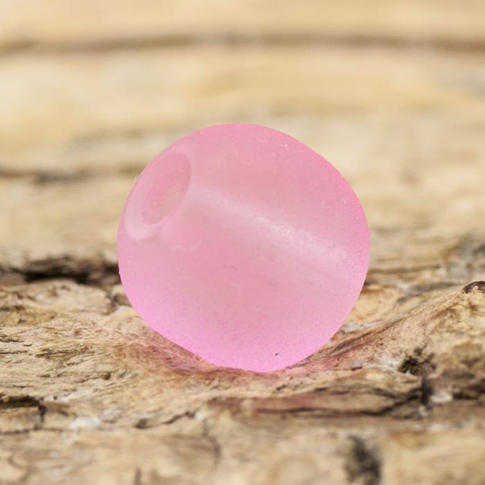 Frostad glaspärla 6 mm, Rosa (40st)
