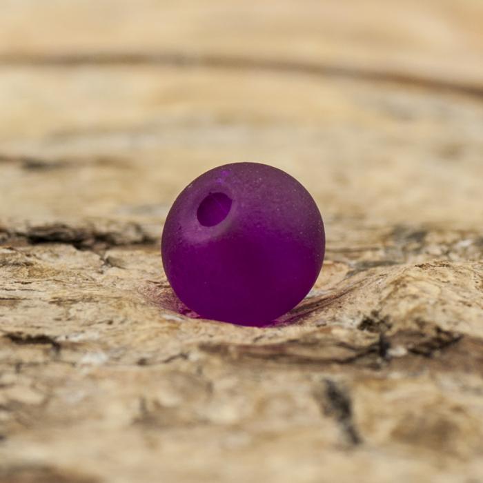 Frostad glaspärla 4 mm, Vinröd (60st)