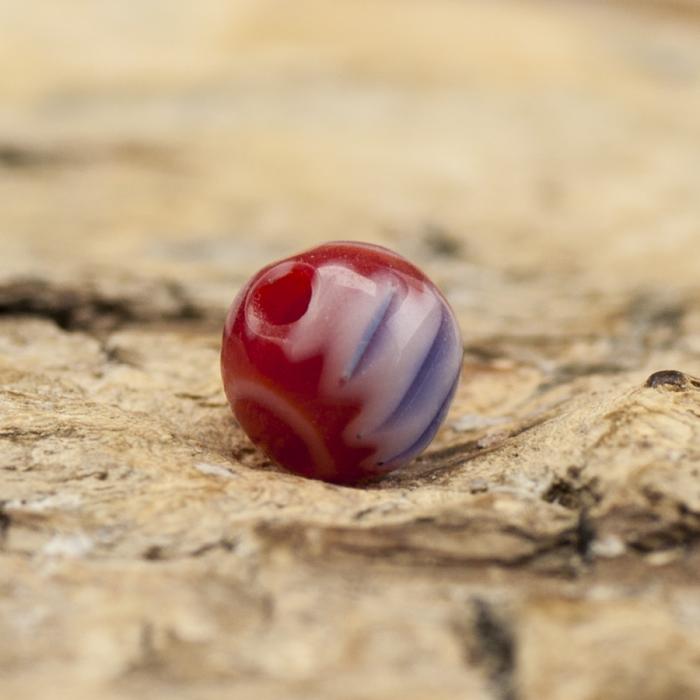 Glaspärla Millefiori 4 mm, Färgmix (15st)