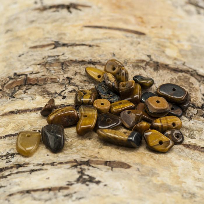 Tiger Eye Chip 4-10x4-6x2-4 mm, Brun (30st)