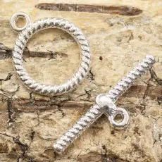 Stavlås Twist 15,5x19 mm, Silverfärg (5st)