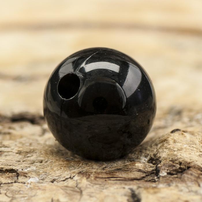 Rund akrylpärla 8 mm, Svart (30st)