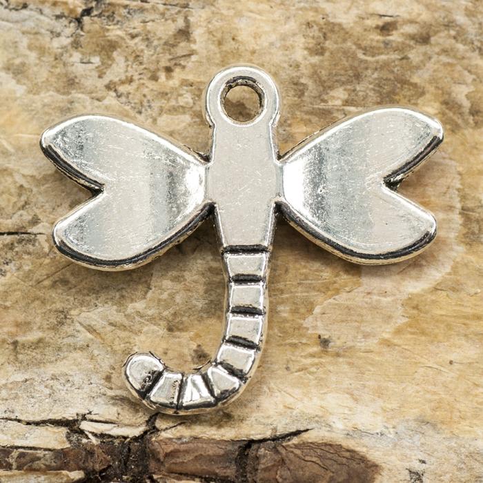 Berlock Trollslända 19x22 mm, Antiksilver (5st)