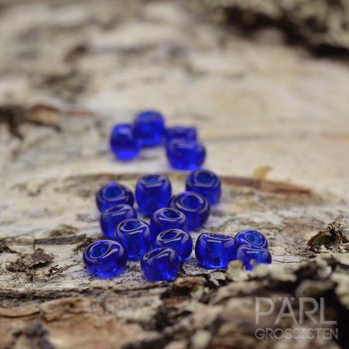 Seed bead transparent 3 mm, Mörkblå (20gr)