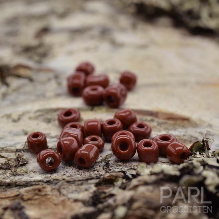 Seed bead opak 3 mm, Chokladbrun (20gr)
