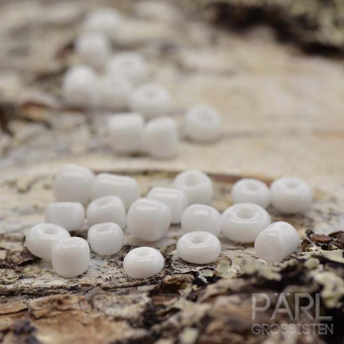 Seed bead opak 3 mm, Vit (20gr)