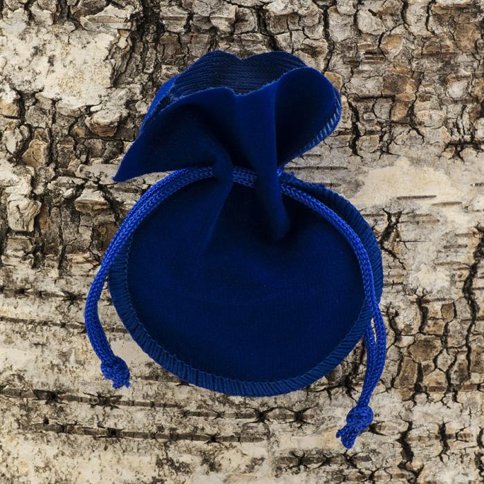 Tygpåse sammet 9x7 cm, Blå (st)
