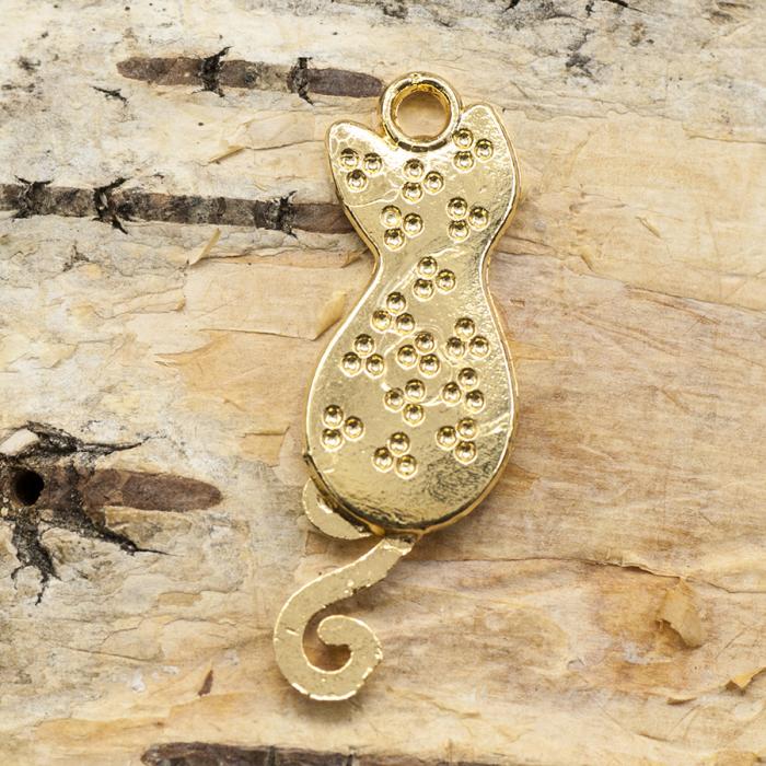 Berlock Katt 9x25 mm, Svart (st)