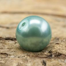 Vaxad glaspärla 8 mm, Turkos (20st)