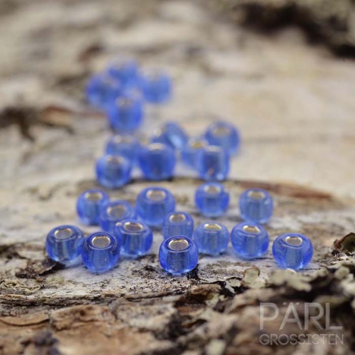Seed bead silverlined 3 mm, Ljusblå (20gr)