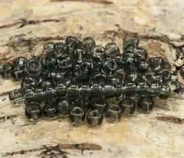Seed Beads transparent 5 mm, Grå (20g)