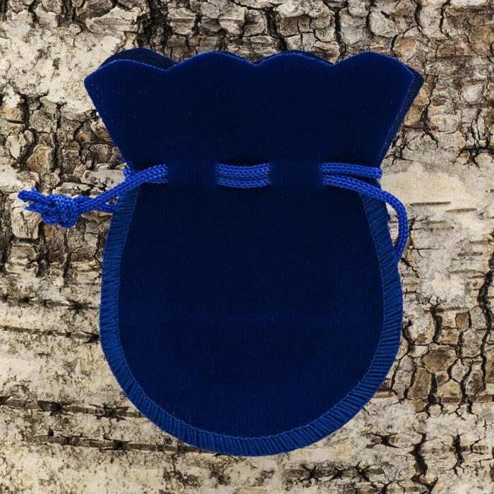 Tygpåse sammet 9x7 cm, Blå (st)