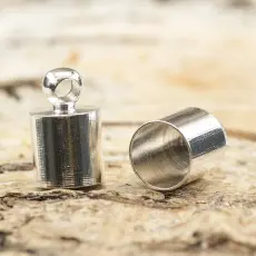 Bandavslut 6x9,5 mm, Silverf&auml;rg (10st)