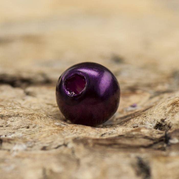 Rund akrylpärla 4 mm, Bordeaux (100st)