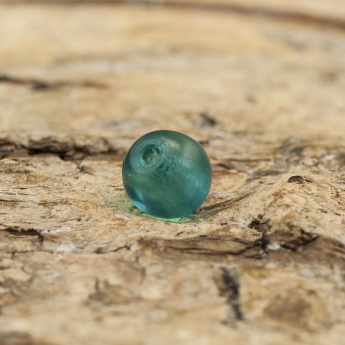 Frostad glaspärla 4 mm, Havsgrön (60st)