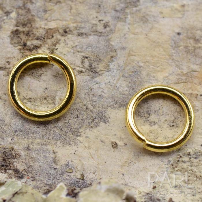 Ring öppningsbar 6 mm, Guldfärg (40st)