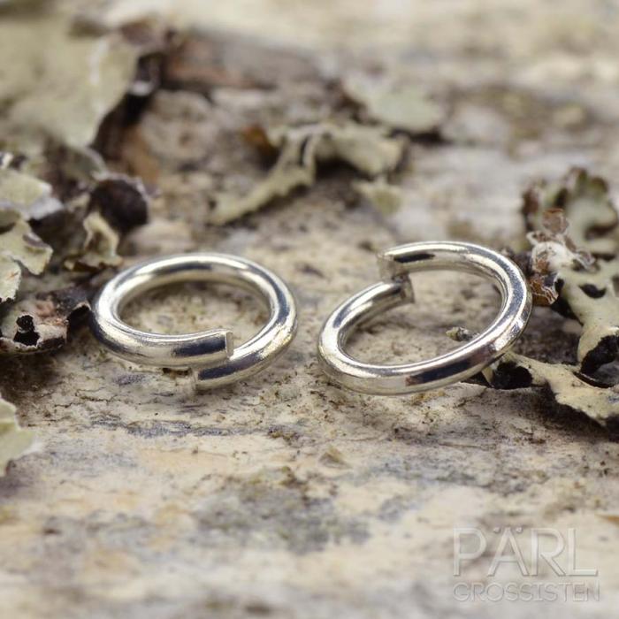***Ring öppningsbar 5 mm, Platinafärg (50st)