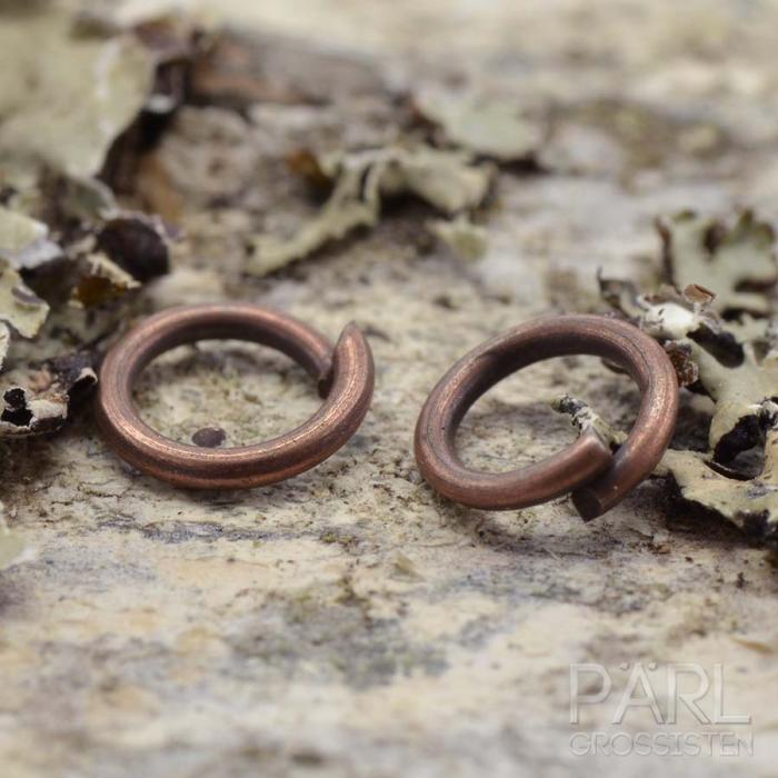 Ring öppningsbar 5 mm, Antikkoppar (50st)
