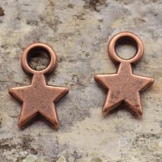 Berlock Stjärna 8x10 mm, Antikkoppar (10st)