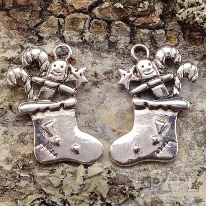 Berlock Julstrumpa, Antiksilver (st)