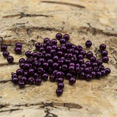 Rund akrylpärla 3 mm, Bordeaux (15g)