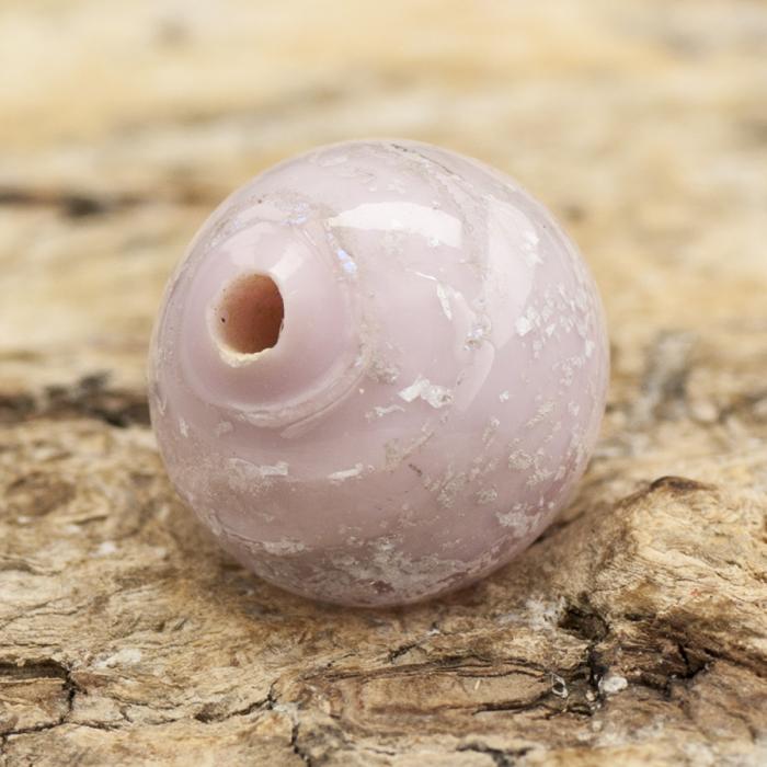 Glaspärla Lampwork 9x7 mm, Rosa (5st)
